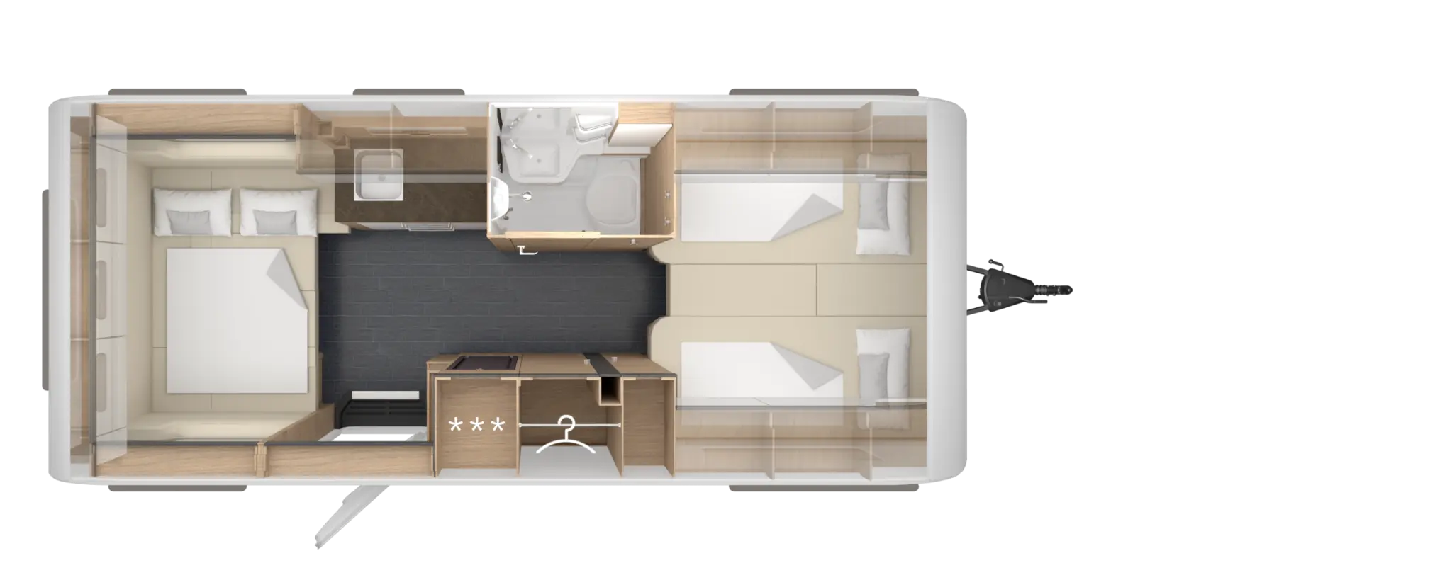 TABBERT Pantiga 550 E - Floor plan night